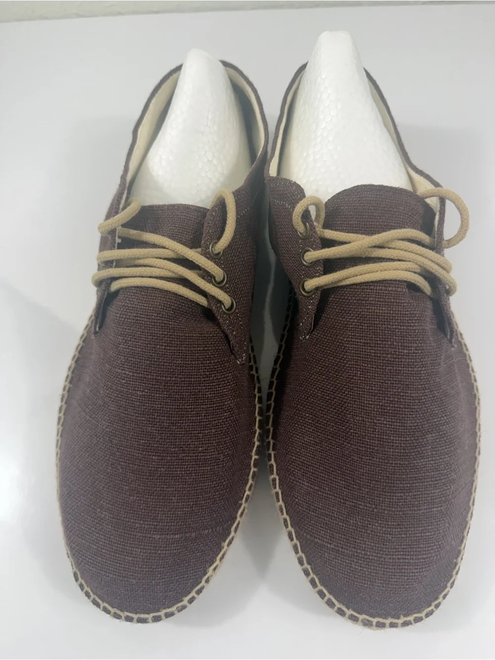 La Manual Alpargatera Men’s Handmade Espadrilles Burgundy Brown EU 45. US 11.5